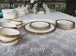 Two Limoges Dinnerware Set With Similar Golden Encrusted Trim 47 Pc