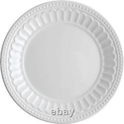 UPware 12-Piece Melamine Dinnerware Set, Includes Dinner Plates, Salad White