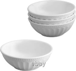 UPware 12-Piece Melamine Dinnerware Set, Includes Dinner Plates, Salad White