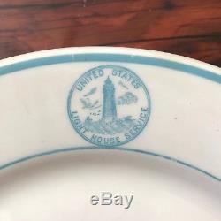 US Light House Service Dinnerware China Plate from Hog Island VA Lighthouse Shaw