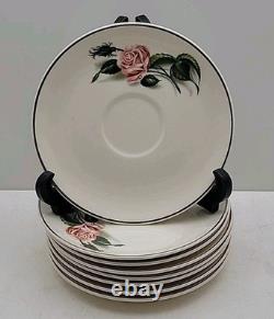 Universal Ballerina Moss Pink Rose Dinnerware Set of 43 Pieces (some crazing)