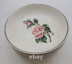 Universal Ballerina Moss Pink Rose Dinnerware Set of 43 Pieces (some crazing)