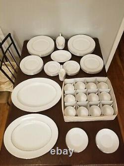 VERA WANG WEDGEWOOD BLANC SUR BLANC Dinnerware. Service for 12. 66 pieces