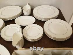 VERA WANG WEDGEWOOD BLANC SUR BLANC Dinnerware. Service for 12. 66 pieces