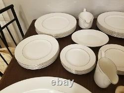 VERA WANG WEDGEWOOD BLANC SUR BLANC Dinnerware. Service for 12. 66 pieces