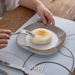VEWEET 40-Piece Dinnerware Set Plates Mugs Bowls Egg Stands Set Dishes Porcelain