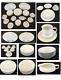 VINTAGE Brentwood Fine China Dinnerware WHITE LACE 41-Piece Set JAPAN