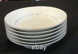 VINTAGE Brentwood Fine China Dinnerware WHITE LACE 41-Piece Set JAPAN