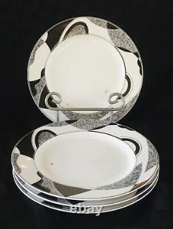 VINTAGE Christopher Stuart Dinnerware ODYSSEY #Y0263 Black Gray White 20-PC Set