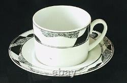 VINTAGE Christopher Stuart Dinnerware ODYSSEY #Y0263 Black Gray White 20-PC Set