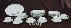 VINTAGE Hutschenreuther Germany 1814 Dinnerware RACINE WHITE (1900-1986) 26-PC