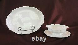 VINTAGE Hutschenreuther Germany 1814 Dinnerware RACINE WHITE (1900-1986) 26-PC