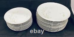 VINTAGE Mikasa Fine China Dinnerware FLOWERWOOD #6198 Blue Flowers 43-Piece Set