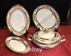VINTAGE NEW Kutani Fine Porcelain China 116 Piece Dinnerware Service For 12