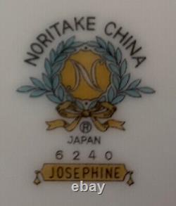 VINTAGE Noritake China Dinnerware JOSEPHINE #6240 Scrolls Medallion 1960s 28-Pc