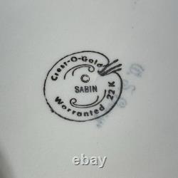 VINTAGE Sabin Crest-O-Gold (20 Pc) Dinnerware Set 22K Gold Trim FREE SHIP