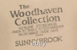 VINTAGE Woodhaven Collection 47-Piece Stoneware Dinnerware Set SUNNY BROOK