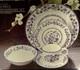 VTG Baker Hart Stuart Blue Garden Delft Ceramic Dinnerware Set 20 Pc Japan NEW