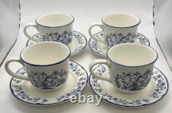 VTG Baker Hart Stuart Blue Garden Delft Ceramic Dinnerware Set 20 Pc Japan NEW