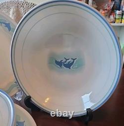 VTG Corelle Ocean Dance 24 pieces Dinnerware 6 Place Settings Beach Rental VRBO
