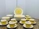 VTG Royal China Casablanca Cavalier Ironstone 37Pc Dinner Set Yellow White EC