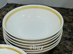 VTG Royal China Casablanca Cavalier Ironstone 37Pc Dinner Set Yellow White EC