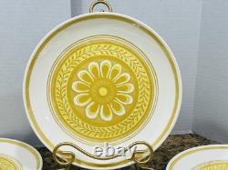 VTG Royal China Casablanca Cavalier Ironstone 37Pc Dinner Set Yellow White EC