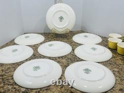 VTG Royal China Casablanca Cavalier Ironstone 37Pc Dinner Set Yellow White EC