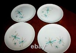 VTG SALEM Ovenproof Dinnerware SET NORTH STAR ATOMIC STARBURST Retro 8 SETTINGS