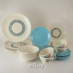 VTG Temporama Dinnerware Set, Service for 4, Canonsburg Pottery, Mid-Century Mod