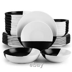 Vancasso ACCEL Dinnerware Set 32Pc DippedGlaze Stoneware Plate Set Service for 8