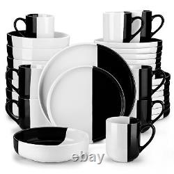 Vancasso ARIA Dinnerware Set 32Pc Dipped Glaze Stoneware Plate Set Service for 8