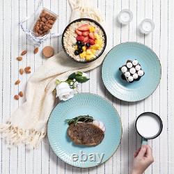 Vancasso PLUVO Embossed Dinnerware Set Stoneware 32 Pcs Dinner Service for 8