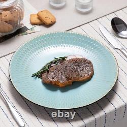 Vancasso PLUVO Embossed Dinnerware Set Stoneware 32 Pcs Dinner Service for 8