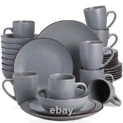 Vancasso Series Moda Matte Dinnerware Set Stoneware Round Kitchen Dinner Dishes