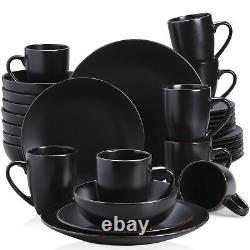 Vancasso Series Moda Matte Dinnerware Set Stoneware Round Kitchen Dinner Dishes