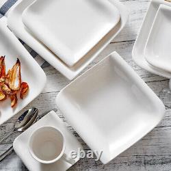 Vancasso Yolanda 30-Piece Dinnerware Set White Porcelain Tableware Dishes for 6