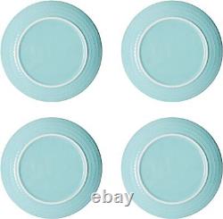 Venice 16piece Stoneware Dinnerware Set Service For 4 Aqua/white