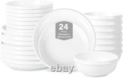 Verso 24-Piece Dinnerware Set Porcelain, White