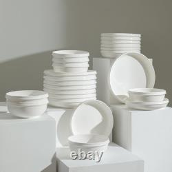 Verso 24-Piece Dinnerware Set Porcelain, White