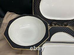 Villeroy & Boch BLACK PEARL W. Germany 5 Piece Serving Set Bowls, Platters