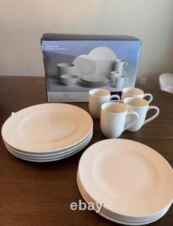 Villeroy & Boch For Me 12 Piece White Porcelain Round Dinner Set, Service for 4