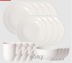 Villeroy & Boch For Me Dinnerware set. White, Premium Porcelain 16 Pieces