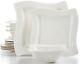 Villeroy & Boch New Wave 12-Pc White Curvy Square Dinnerware Set for 4 FREE SHIP
