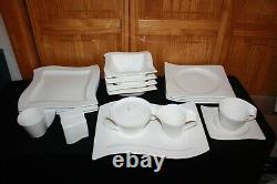 Villeroy & Boch New Wave 21-Pc 1748 Square Dinnerware Platter Cream Sugar SP NEW