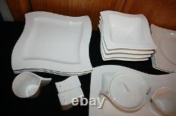 Villeroy & Boch New Wave 21-Pc 1748 Square Dinnerware Platter Cream Sugar SP NEW