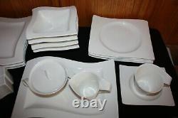 Villeroy & Boch New Wave 21-Pc 1748 Square Dinnerware Platter Cream Sugar SP NEW