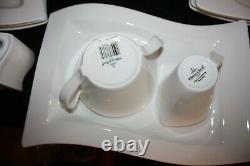 Villeroy & Boch New Wave 21-Pc 1748 Square Dinnerware Platter Cream Sugar SP NEW