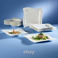 Villeroy & Boch New Wave 30-Piece Square Dinnerware Set Service for 6