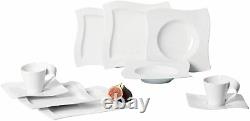 Villeroy & Boch New Wave 30-Piece Square Dinnerware Set Service for 6